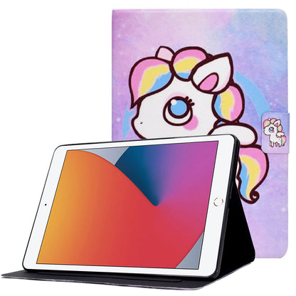 For iPad 10.2 (2020) / (2019) / iPad Air 10.5 inch (2019) Card Slots Stand Leather Case Pattern Printing Magnetic Clasp Tablet Cover