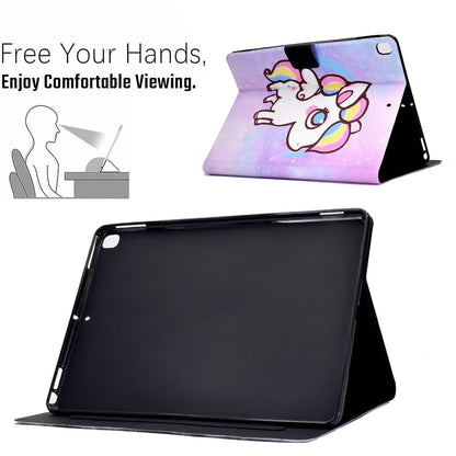 For iPad 10.2 (2020) / (2019) / iPad Air 10.5 inch (2019) Card Slots Stand Leather Case Pattern Printing Magnetic Clasp Tablet Cover