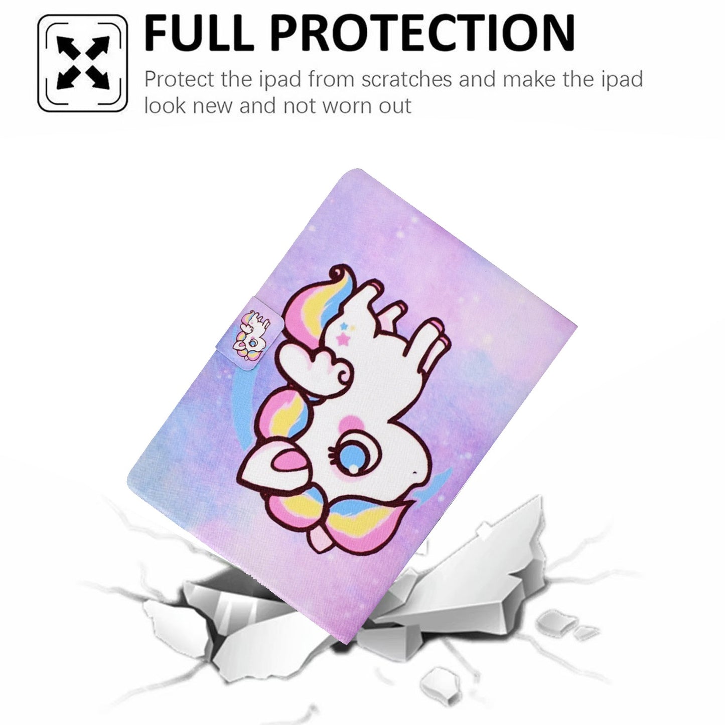 For iPad 10.2 (2020) / (2019) / iPad Air 10.5 inch (2019) Card Slots Stand Leather Case Pattern Printing Magnetic Clasp Tablet Cover