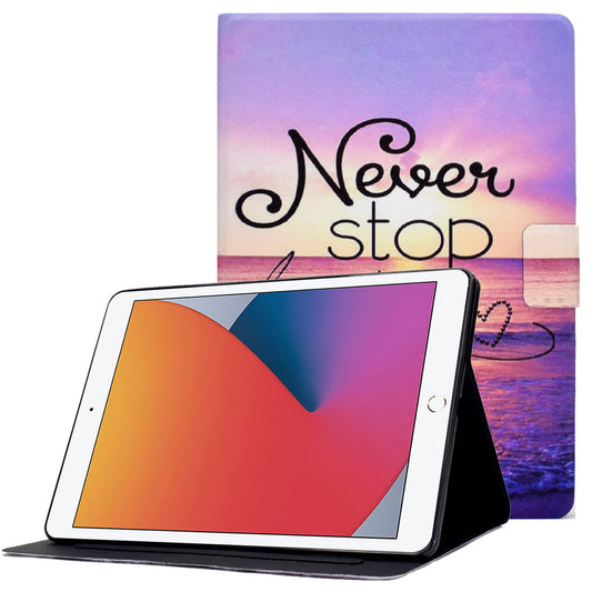 For iPad 10.2 (2020) / (2019) / iPad Air 10.5 inch (2019) Card Slots Stand Leather Case Pattern Printing Magnetic Clasp Tablet Cover