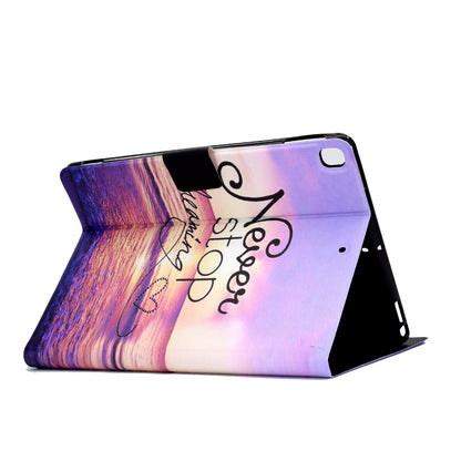 For iPad 10.2 (2020) / (2019) / iPad Air 10.5 inch (2019) Card Slots Stand Leather Case Pattern Printing Magnetic Clasp Tablet Cover