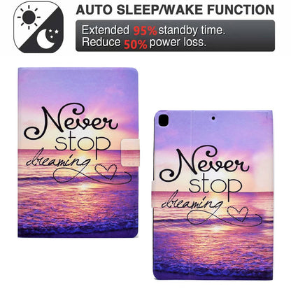 For iPad 10.2 (2020) / (2019) / iPad Air 10.5 inch (2019) Card Slots Stand Leather Case Pattern Printing Magnetic Clasp Tablet Cover