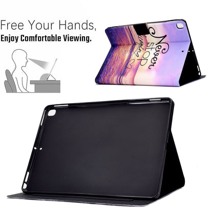 For iPad 10.2 (2020) / (2019) / iPad Air 10.5 inch (2019) Card Slots Stand Leather Case Pattern Printing Magnetic Clasp Tablet Cover
