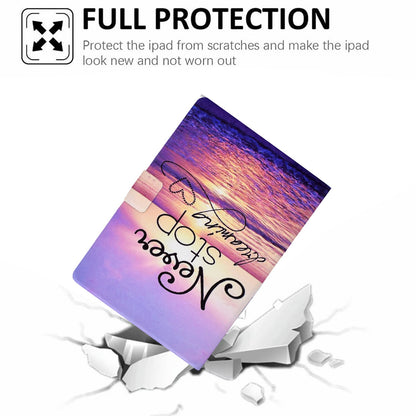 For iPad 10.2 (2020) / (2019) / iPad Air 10.5 inch (2019) Card Slots Stand Leather Case Pattern Printing Magnetic Clasp Tablet Cover