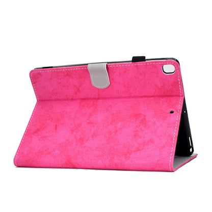 For iPad 10.2 (2019) (2020)  /  iPad Air 10.5 inch (2019) Cloth Texture PU Leather Tablet Cover Card Slots Folio Stand Protection Case with Pen Storage Loop