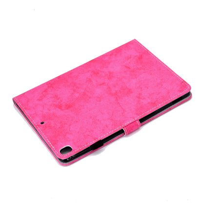For iPad 10.2 (2019) (2020)  /  iPad Air 10.5 inch (2019) Cloth Texture PU Leather Tablet Cover Card Slots Folio Stand Protection Case with Pen Storage Loop