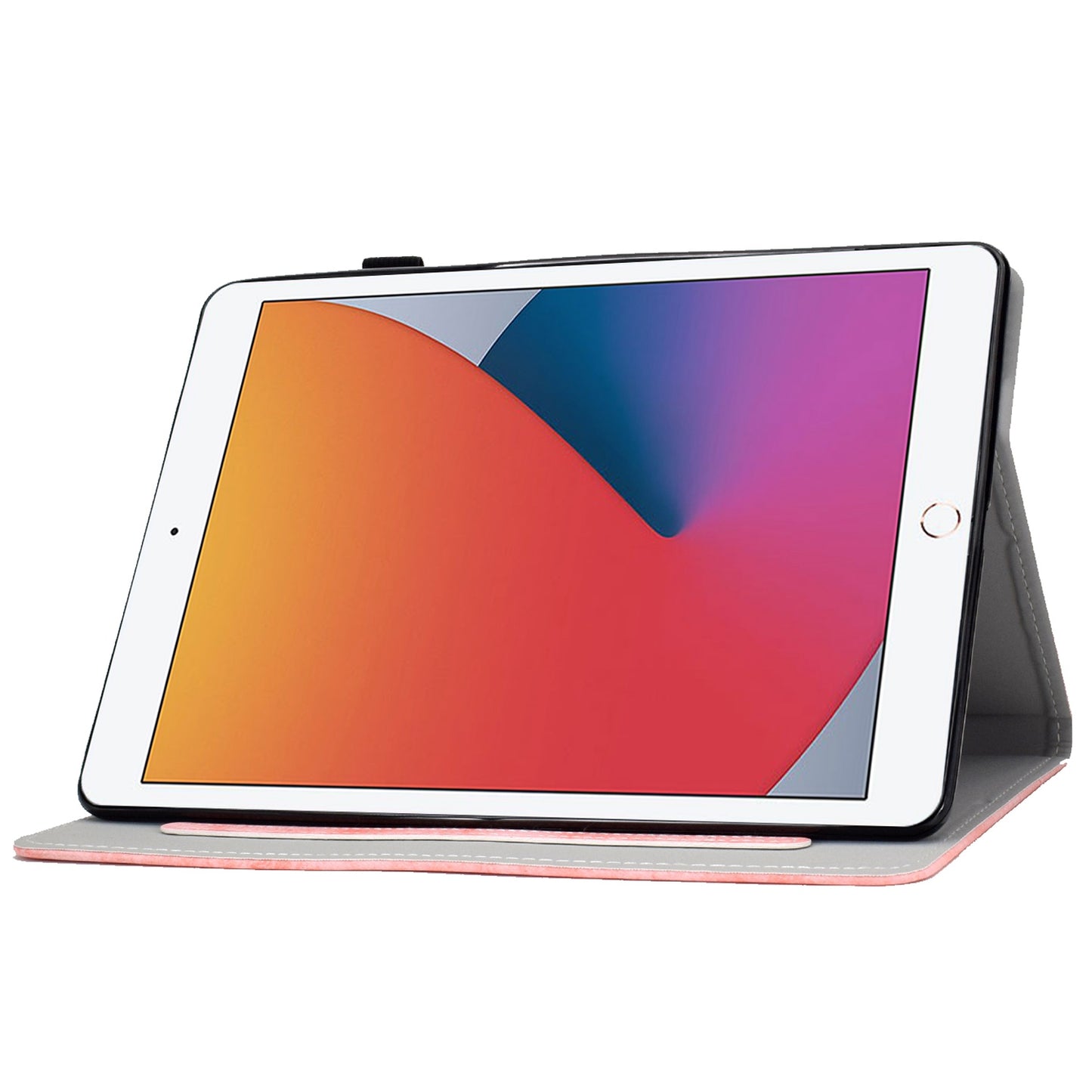 For iPad 10.2 (2019) (2020)  /  iPad Air 10.5 inch (2019) Cloth Texture PU Leather Tablet Cover Card Slots Folio Stand Protection Case with Pen Storage Loop