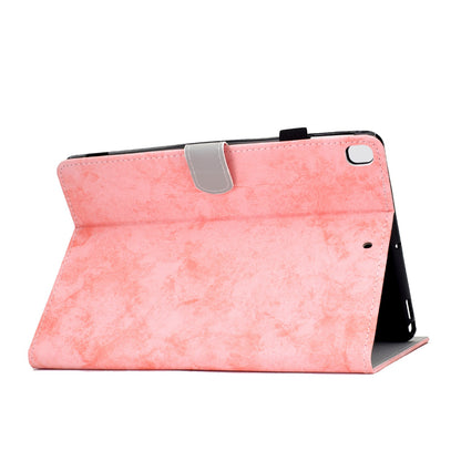 For iPad 10.2 (2019) (2020)  /  iPad Air 10.5 inch (2019) Cloth Texture PU Leather Tablet Cover Card Slots Folio Stand Protection Case with Pen Storage Loop