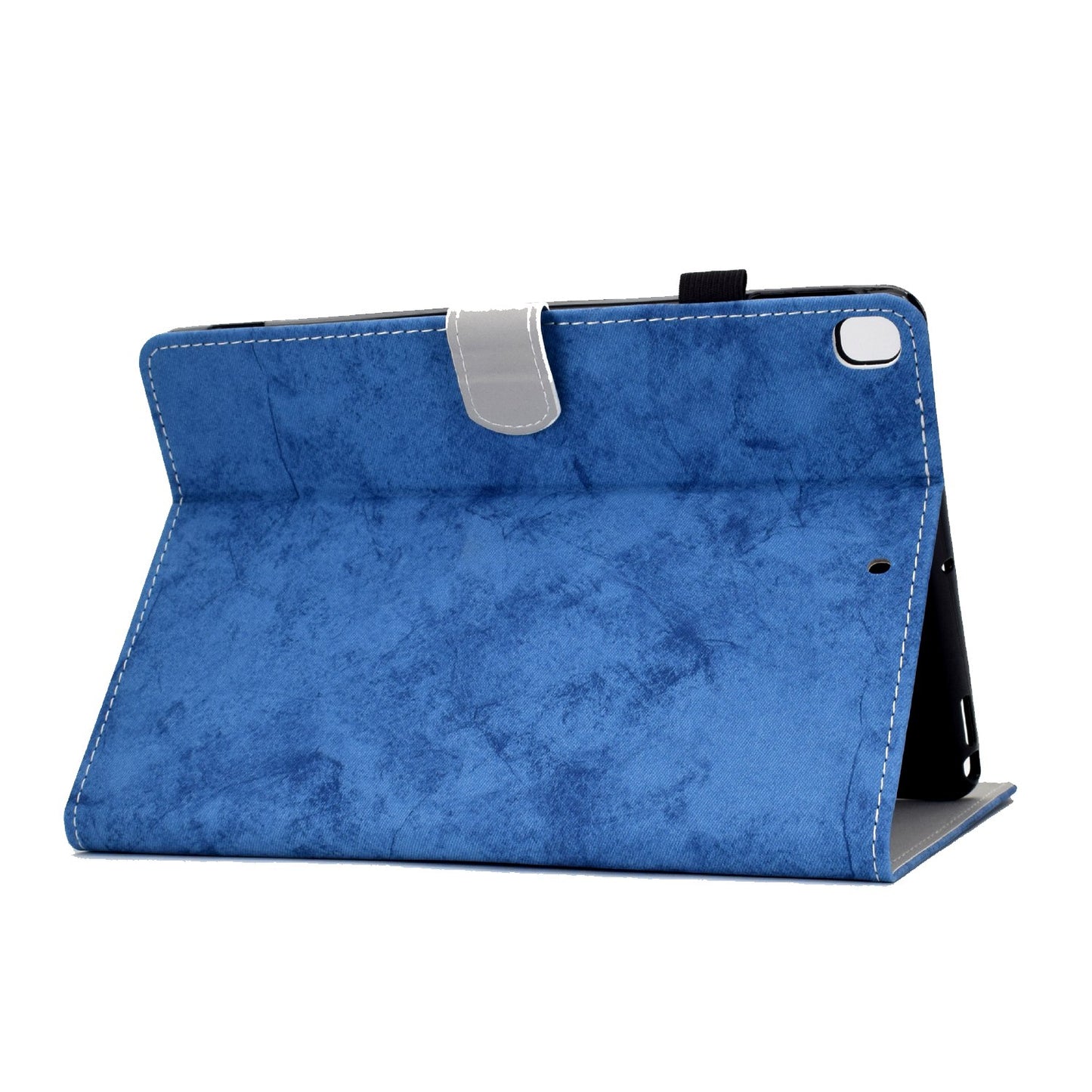For iPad 10.2 (2019) (2020)  /  iPad Air 10.5 inch (2019) Cloth Texture PU Leather Tablet Cover Card Slots Folio Stand Protection Case with Pen Storage Loop