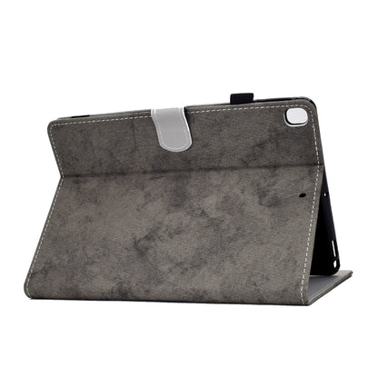 For iPad 10.2 (2019) (2020)  /  iPad Air 10.5 inch (2019) Cloth Texture PU Leather Tablet Cover Card Slots Folio Stand Protection Case with Pen Storage Loop