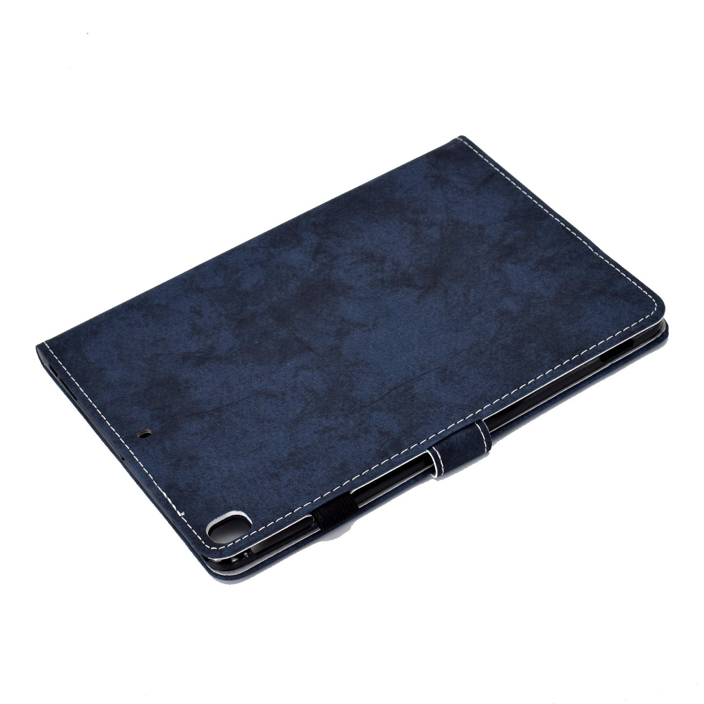 For iPad 10.2 (2019) (2020)  /  iPad Air 10.5 inch (2019) Cloth Texture PU Leather Tablet Cover Card Slots Folio Stand Protection Case with Pen Storage Loop