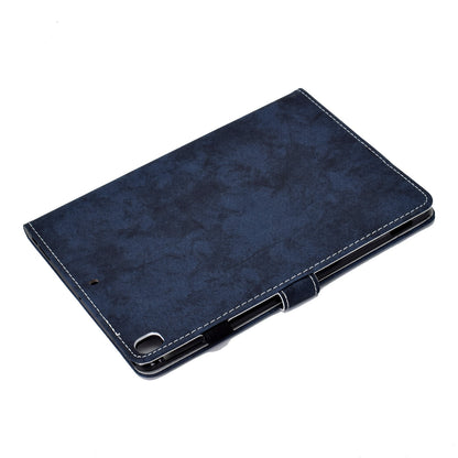 For iPad 10.2 (2019) (2020)  /  iPad Air 10.5 inch (2019) Cloth Texture PU Leather Tablet Cover Card Slots Folio Stand Protection Case with Pen Storage Loop