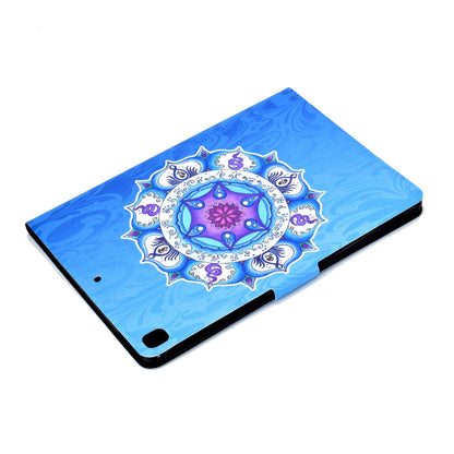 For iPad 10.2 (2020) / (2019) / iPad Air 10.5 inch (2019) Card Slots Stand Leather Case Stylish Pattern Printing Shockproof Magnetic Anti-fall Tablet Cover