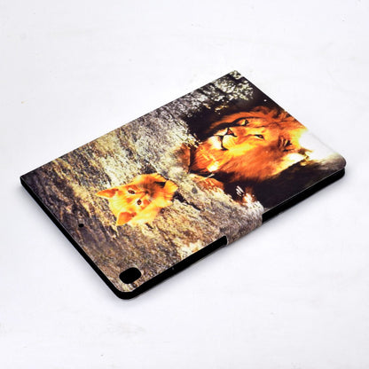 For iPad 10.2 (2020) / (2019) / iPad Air 10.5 inch (2019) Card Slots Stand Leather Case Stylish Pattern Printing Shockproof Magnetic Anti-fall Tablet Cover
