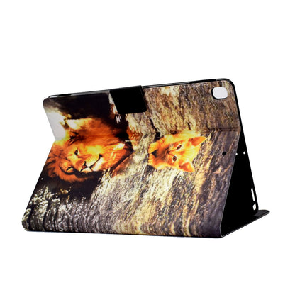 For iPad 10.2 (2020) / (2019) / iPad Air 10.5 inch (2019) Card Slots Stand Leather Case Stylish Pattern Printing Shockproof Magnetic Anti-fall Tablet Cover