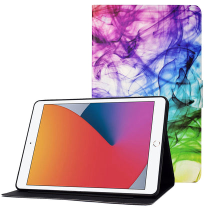 For iPad 10.2 (2020) / (2019) / iPad Air 10.5 inch (2019) Card Slots Stand Leather Case Stylish Pattern Printing Shockproof Magnetic Anti-fall Tablet Cover