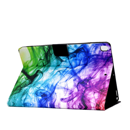 For iPad 10.2 (2020) / (2019) / iPad Air 10.5 inch (2019) Card Slots Stand Leather Case Stylish Pattern Printing Shockproof Magnetic Anti-fall Tablet Cover