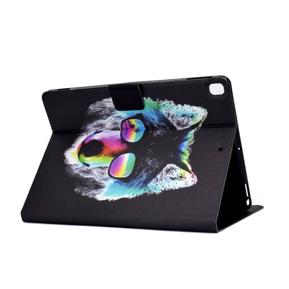 For iPad 10.2 (2020) / (2019) / iPad Air 10.5 inch (2019) Card Slots Stand Leather Case Stylish Pattern Printing Shockproof Magnetic Anti-fall Tablet Cover