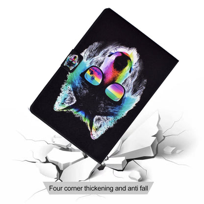 For iPad 10.2 (2020) / (2019) / iPad Air 10.5 inch (2019) Card Slots Stand Leather Case Stylish Pattern Printing Shockproof Magnetic Anti-fall Tablet Cover