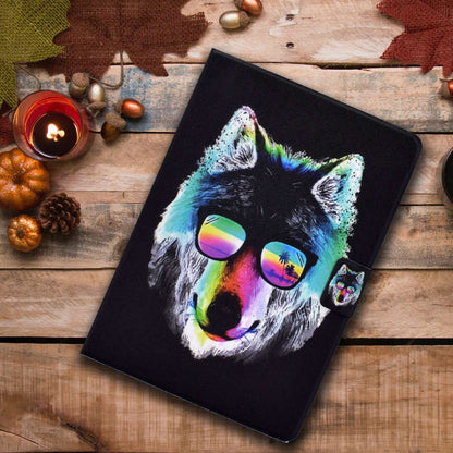 For iPad 10.2 (2020) / (2019) / iPad Air 10.5 inch (2019) Card Slots Stand Leather Case Stylish Pattern Printing Shockproof Magnetic Anti-fall Tablet Cover
