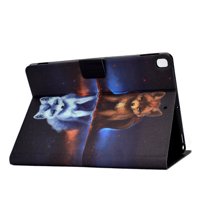For iPad 10.2 (2020) / (2019) / iPad Air 10.5 inch (2019) Card Slots Stand Leather Case Stylish Pattern Printing Shockproof Magnetic Anti-fall Tablet Cover