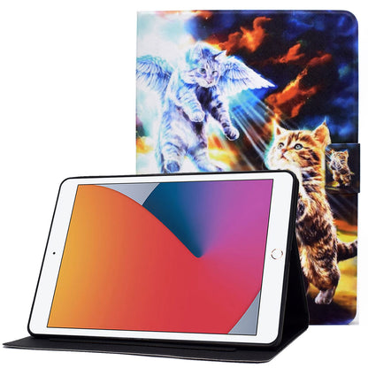 For iPad 10.2 (2020) / (2019) / iPad Air 10.5 inch (2019) Card Slots Stand Leather Case Stylish Pattern Printing Shockproof Magnetic Anti-fall Tablet Cover