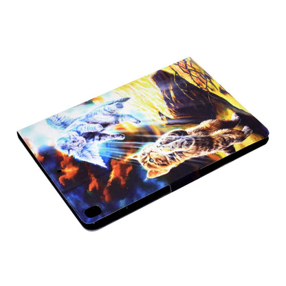 For iPad 10.2 (2020) / (2019) / iPad Air 10.5 inch (2019) Card Slots Stand Leather Case Stylish Pattern Printing Shockproof Magnetic Anti-fall Tablet Cover