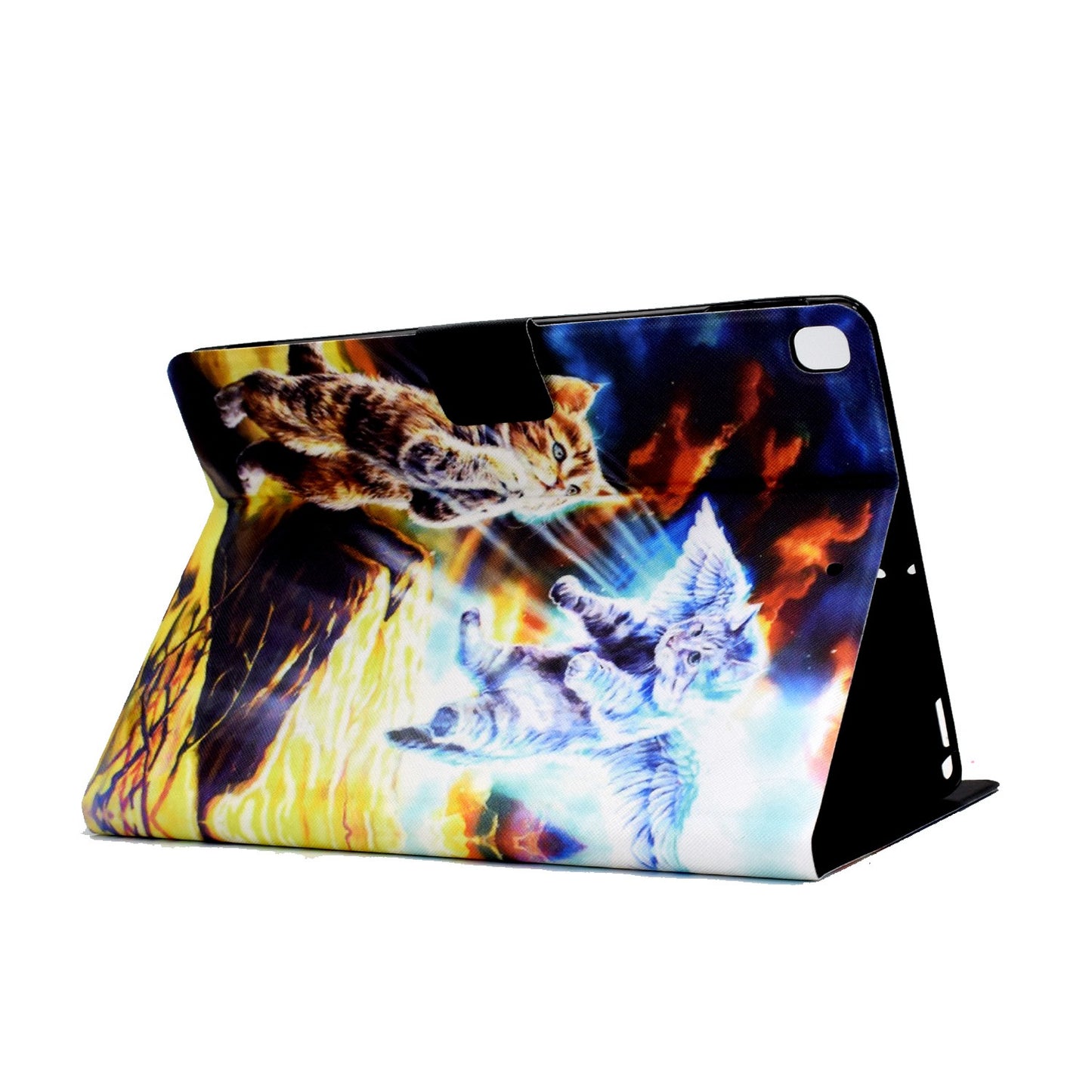 For iPad 10.2 (2020) / (2019) / iPad Air 10.5 inch (2019) Card Slots Stand Leather Case Stylish Pattern Printing Shockproof Magnetic Anti-fall Tablet Cover