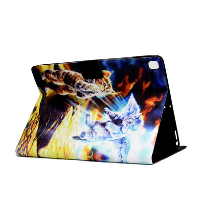 For iPad 10.2 (2020) / (2019) / iPad Air 10.5 inch (2019) Card Slots Stand Leather Case Stylish Pattern Printing Shockproof Magnetic Anti-fall Tablet Cover