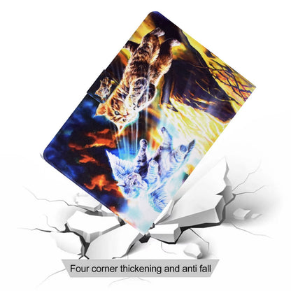 For iPad 10.2 (2020) / (2019) / iPad Air 10.5 inch (2019) Card Slots Stand Leather Case Stylish Pattern Printing Shockproof Magnetic Anti-fall Tablet Cover