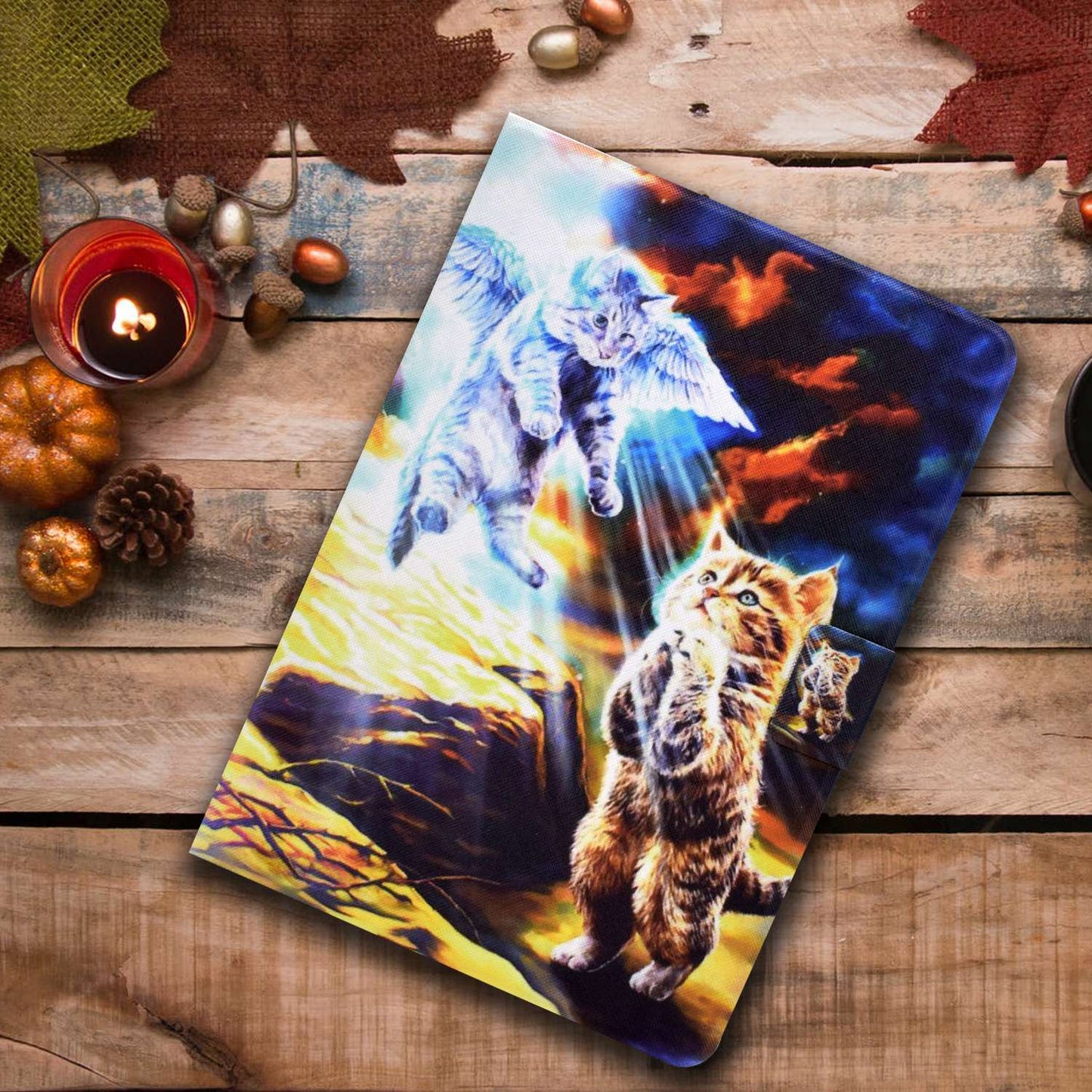 For iPad 10.2 (2020) / (2019) / iPad Air 10.5 inch (2019) Card Slots Stand Leather Case Stylish Pattern Printing Shockproof Magnetic Anti-fall Tablet Cover
