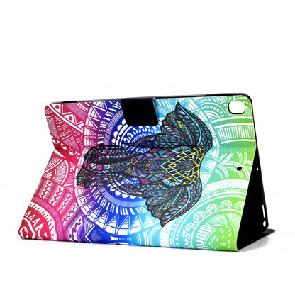 For iPad 10.2 (2020) / (2019) / iPad Air 10.5 inch (2019) Card Slots Stand Leather Case Stylish Pattern Printing Shockproof Magnetic Anti-fall Tablet Cover
