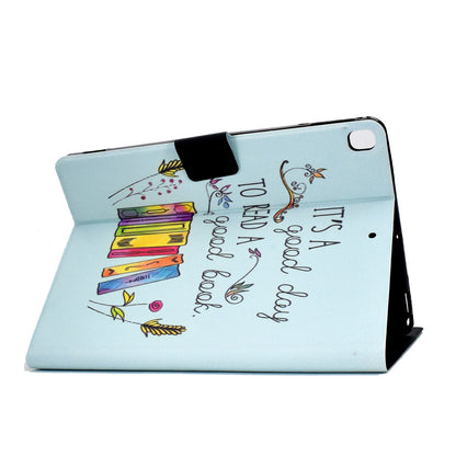 For iPad 10.2 (2020) / (2019) / iPad Air 10.5 inch (2019) Card Slots Stand Leather Case Stylish Pattern Printing Shockproof Magnetic Anti-fall Tablet Cover