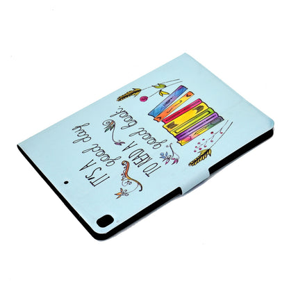 For iPad 10.2 (2020) / (2019) / iPad Air 10.5 inch (2019) Card Slots Stand Leather Case Stylish Pattern Printing Shockproof Magnetic Anti-fall Tablet Cover