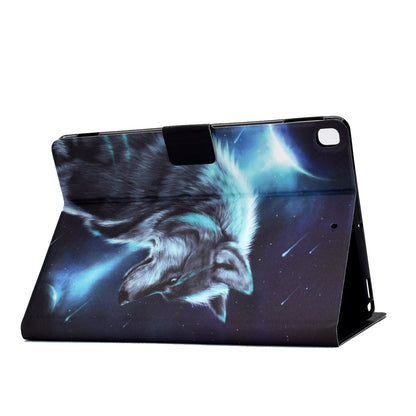 For iPad 10.2 (2020) / (2019) / iPad Air 10.5 inch (2019) Card Slots Stand Leather Case Stylish Pattern Printing Shockproof Magnetic Anti-fall Tablet Cover