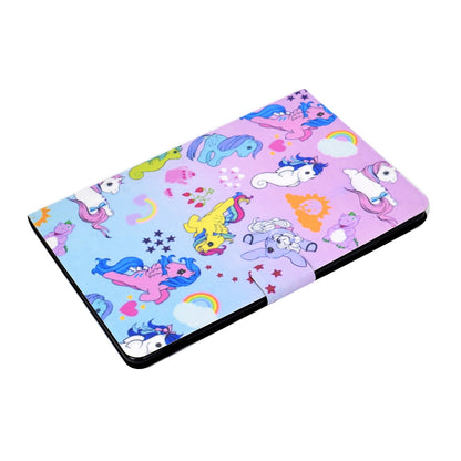 For iPad 10.2 (2020) / (2019) / iPad Air 10.5 inch (2019) Card Slots Stand Leather Case Stylish Pattern Printing Shockproof Magnetic Anti-fall Tablet Cover