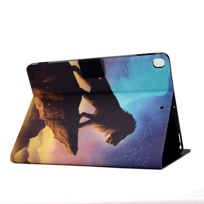 For iPad 10.2 (2020) / (2019) / iPad Air 10.5 inch (2019) Card Slots Stand Leather Case Stylish Pattern Printing Shockproof Magnetic Anti-fall Tablet Cover