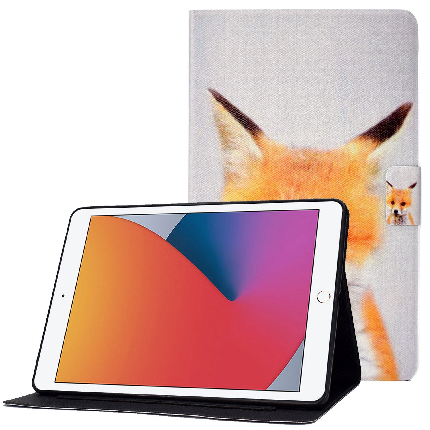 For iPad 10.2 (2020) / (2019) / iPad Air 10.5 inch (2019) Card Slots Stand Leather Case Stylish Pattern Printing Shockproof Magnetic Anti-fall Tablet Cover