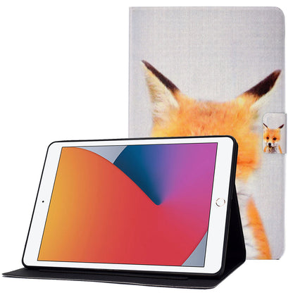 For iPad 10.2 (2020) / (2019) / iPad Air 10.5 inch (2019) Card Slots Stand Leather Case Stylish Pattern Printing Shockproof Magnetic Anti-fall Tablet Cover