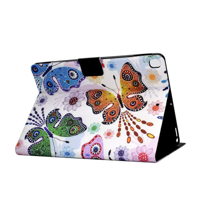 For iPad 10.2 (2020) / (2019) / iPad Air 10.5 inch (2019) Card Slots Stand Leather Case Stylish Pattern Printing Shockproof Magnetic Anti-fall Tablet Cover