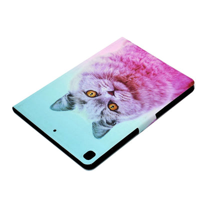 For iPad 10.2 (2020) / (2019) / iPad Air 10.5 inch (2019) Card Slots Stand Leather Case Stylish Pattern Printing Shockproof Magnetic Anti-fall Tablet Cover