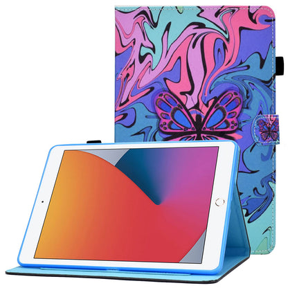 For iPad 10.2 (2020) / (2019) / iPad Air 10.5 inch (2019) Stand Leather Shockproof Case Pattern Printing Card Slots Magnetic Closure Tablet Cover