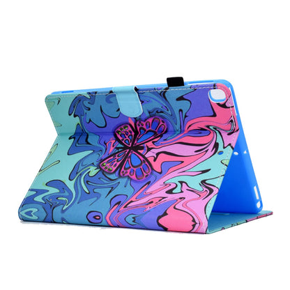 For iPad 10.2 (2020) / (2019) / iPad Air 10.5 inch (2019) Stand Leather Shockproof Case Pattern Printing Card Slots Magnetic Closure Tablet Cover