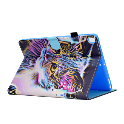 For iPad 10.2 (2020) / (2019) / iPad Air 10.5 inch (2019) Stand Leather Shockproof Case Pattern Printing Card Slots Magnetic Closure Tablet Cover