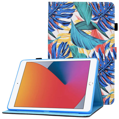 For iPad 10.2 (2020) / (2019) / iPad Air 10.5 inch (2019) Stand Leather Shockproof Case Pattern Printing Card Slots Magnetic Closure Tablet Cover