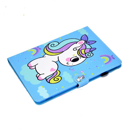 For iPad 10.2 (2020) / (2019) / iPad Air 10.5 inch (2019) Stand Leather Shockproof Case Pattern Printing Card Slots Magnetic Closure Tablet Cover