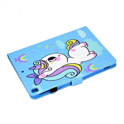 For iPad 10.2 (2020) / (2019) / iPad Air 10.5 inch (2019) Stand Leather Shockproof Case Pattern Printing Card Slots Magnetic Closure Tablet Cover