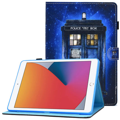 For iPad 10.2 (2020) / (2019) / iPad Air 10.5 inch (2019) Stand Leather Shockproof Case Pattern Printing Card Slots Magnetic Closure Tablet Cover