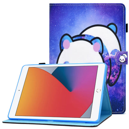 For iPad 10.2 (2020) / (2019) / iPad Air 10.5 inch (2019) Stand Leather Shockproof Case Pattern Printing Card Slots Magnetic Closure Tablet Cover