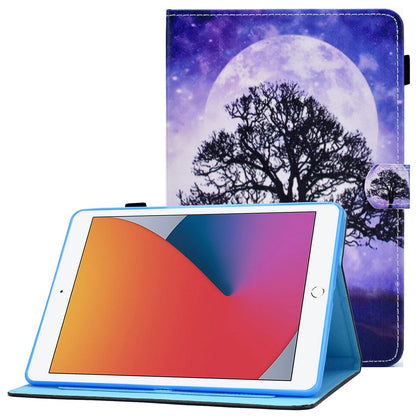 For iPad 10.2 (2020) / (2019) / iPad Air 10.5 inch (2019) Stand Leather Shockproof Case Pattern Printing Card Slots Magnetic Closure Tablet Cover